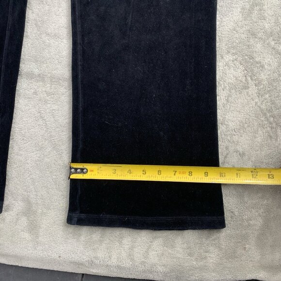 Vintage Juicy Couture Sweatpants Women Medium Velour Low Rise Flare Y2K USA - Picture 5 of 11